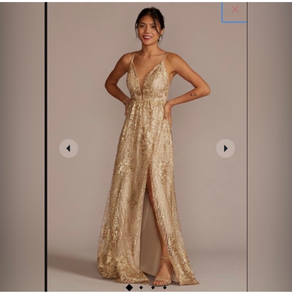 Gold sequin galina dress